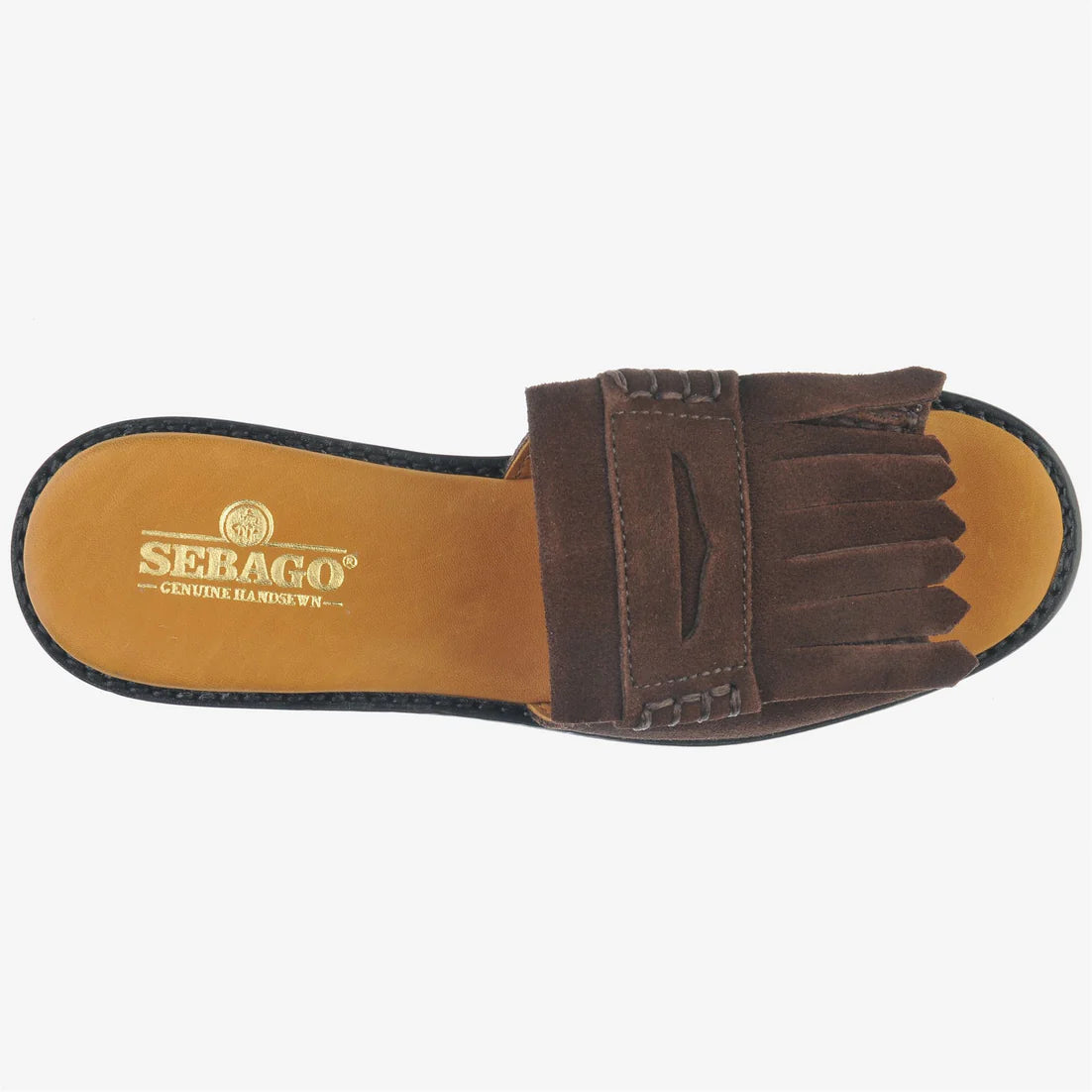 SEBAGO SLIDE FRINGES WOMAN DK BROWN
