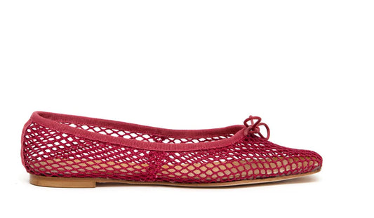 Ballerines Lolo en filet rouge